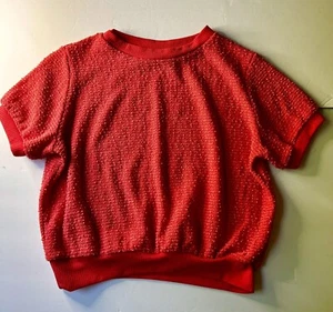 Retro pink Sweater Cropped 1960s Top Shirt Women’s Medium MCM Style - Bild 1 von 7