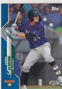 2020 Topps Pro Debut AARON SCHUNK Blue 1st Rookie Card #101 Rockies 117/150 - Picture 1 of 1