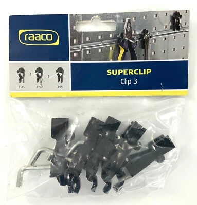 NEW Raaco Clip 3 Superclip Single Angled Hook 25mm 5 PCs. - Image 1 of 2