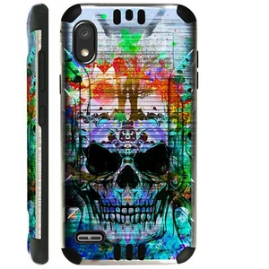 SILVERGUARD For TCL A2X A2 A1 Hybrid Phone Case Cover EVIL SKULL FF - Zdjęcie 1 z 3