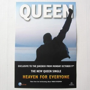 Queen 'Heaven For Everyone' 1995 Original A4 Promo Poster For The Single - Picture 1 of 3