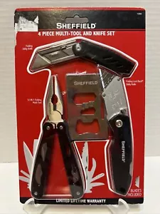 Sheffield 4 Piece Multi-Tool and Razor Knife Set Blades Included NEW & SEALED - Picture 1 of 5