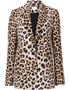 WITCHERY SIZE 4 Leopard Print Blazer Jacket - Picture 1 of 13
