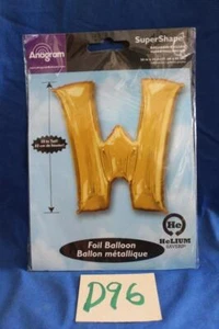 D96G ANAGRAM 32" GOLD FOIL LETTER "W" PARTY BALLOON - Picture 1 of 1