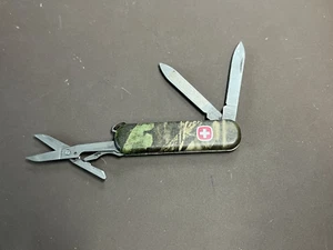 Vintage Wenger 1990 - 2008 Esquire Stainless Camo Swiss Army Knife Great shape! - Picture 1 of 13