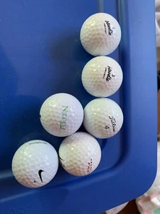 7 Used Golf Balls Assorted Brands Noodle Nike - Picture 1 of 4
