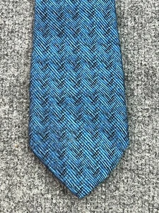Bottega Veneta Tie Blue Geometric 100% Silk Necktie 3.75" Made in Italy 59" - Picture 1 of 8