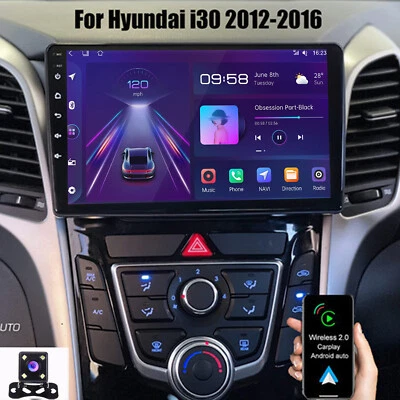 ESSGOO For Hyundai i30 2012-2016 Car Stereo Radio Android 14 Apple Carplay WIFI GPS Cam