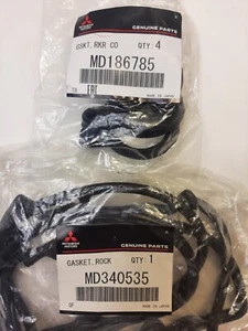 Mitsubishi OEM Valve Cover Gasket and Plug Seals. Evolution EVO 4-8 - Bild 1 von 2