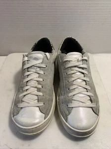P448 Sneakers Skate Walking Shoes Women Sz EUR 35 US 5 Suede & White VGUC - Picture 1 of 12