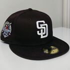 SAN DIEGO PADRES NEW ERA 59FIFTY 5950 SIDE PATCH FITTED HAT CAP SIZE 7 BROWN