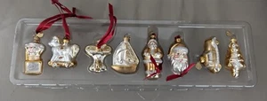 Juego de 8 figuras de colección Department 56 mini vidrio de Navidad 2000 Usado en excelente condición - Imagen 1 de 10
