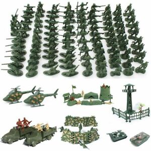Children Turret Tanks Plastic Soldiers Army Men Figures Military Toy 12 Poses