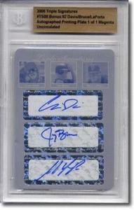 CHRIS DAVIS * JAY BRUCE * Matt LaPorta Autograph Rookie Auto Plate 1/1 - Picture 1 of 1