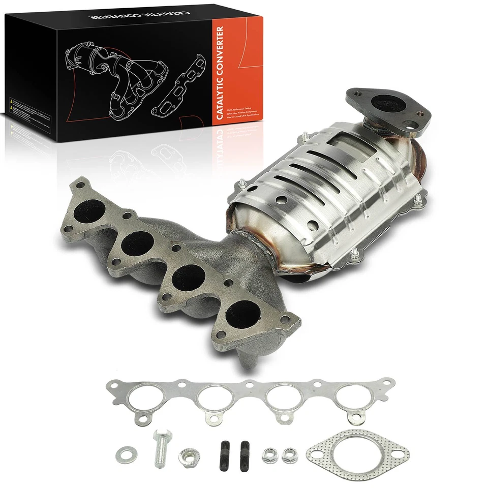 Conversor catalítico frontal com coletor de escape para Hyundai Accent Kia Rio 06-11 - Imagem 1 de 4