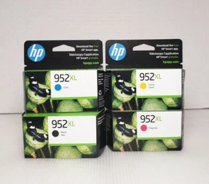 Genuine HP 952XL High Yield Ink Black & Color Trio Cyan/Magenta/Yellow APR 2026 - Picture 1 of 13
