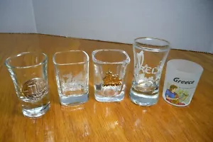 Shot Glasses Ireland (2), Whales, London & Greece Unused Souvenirs - Picture 1 of 11