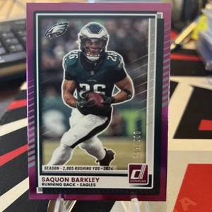 2025 Panini Donruss Saquon Barkley Press Proof Purple /500 #20 - Eagles - Picture 1 of 3