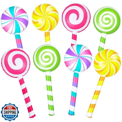 Poen 8 Pcs Large Inflatable Lollipop 29.53 Inch Candy Birthday Party Decorati - Image 1 of 4