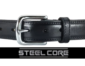 Dress Italian Leather Steel Core Gun Belt (Black, 40) 1017DW-18 - Picture 1 of 2