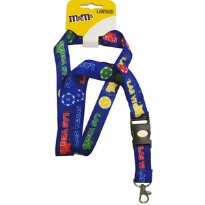 Clip de boleto M&Ms World Lanyard Las Vegas azul dulces caramelo chocolate soporte pase - Imagen 1 de 10