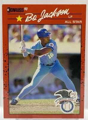 1990 Donruss - Bo Jackson #650 Recent Major League Performance on Back - Image 1 of 2