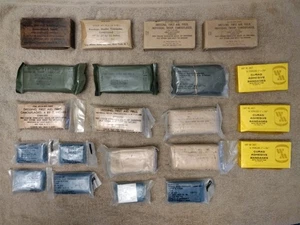 Lotto 21 vintage epoca guerra del Vietnam? Kit medicazione da campo alcuni sono mimetici - Foto 1 di 17