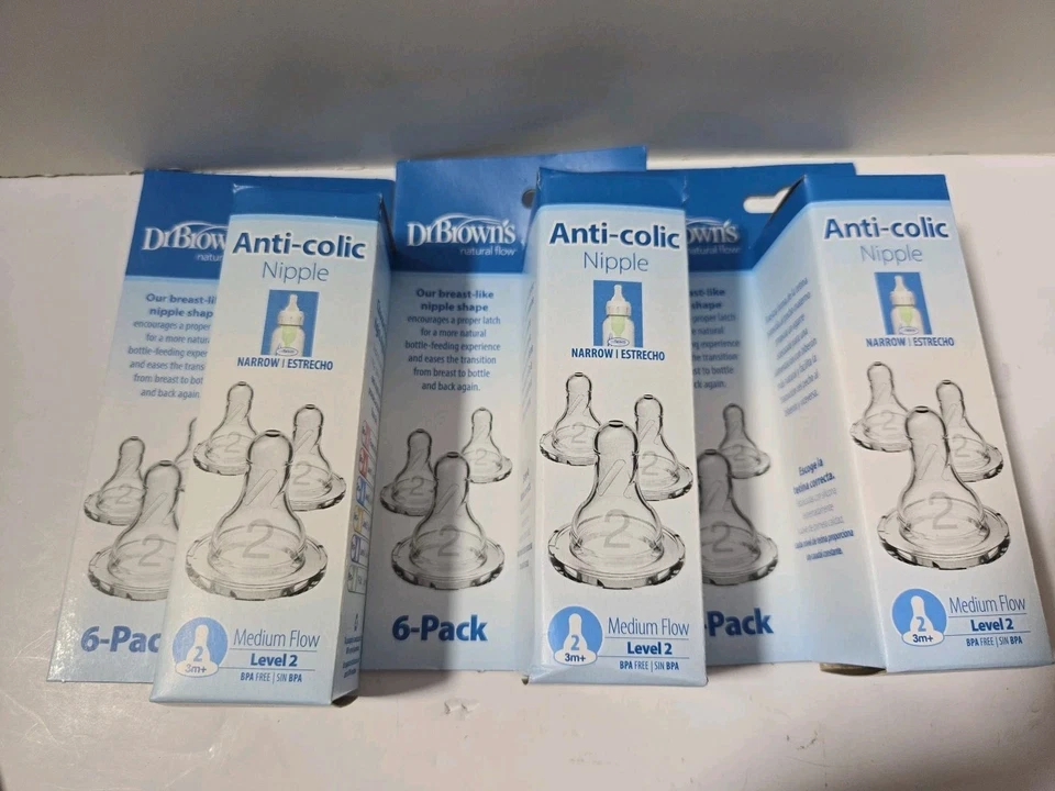 18 uds. Pezón Dr. Brown’s Original Nivel 2 (3m+) - 18 unidades bebé anticólicos nuevo Foto 1 de 1