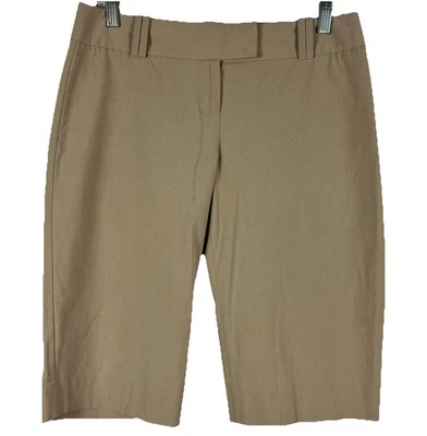 Pantalones Cortos Para Mujer The Limited Talla 4 Calce Cassidy Bermuda Chino Caqui tiro Medio Foto 1 de 4