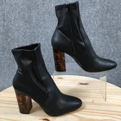 Botas Aldo para mujer 6,5 botín al tobillo negro imitación cuero cremallera lateral informal tacón bloque Foto 1 de 4