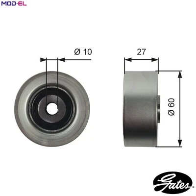 DEFLECTIONGUIDE PULLEY VRIBBED BELT T36392 FOR PEUGEOT CITROEN KFW /KFX 1.4L - Image 1 of 4