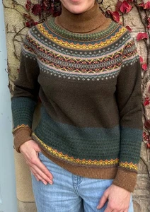 Eribe Alpine Fairisle Highland Rollkragen Wollpullover Pullover Größe Small - Bild 1 von 8