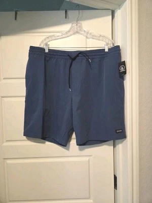 Volcom Mens Stones Hybrid elastic waist shorts size 2XL Color Blue NWT  - Image 1 of 2