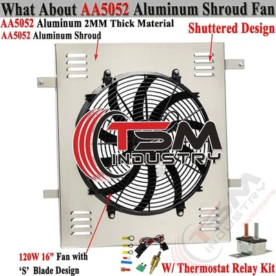 Aluminum Shroud+Electric Fan For 98-2011 Ford Explorer Ranger Mazda B3000 B4000 — 第 1/4 张图片