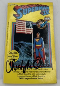 christopher reeve superman IV Paperback Autograph - Picture 1 of 3