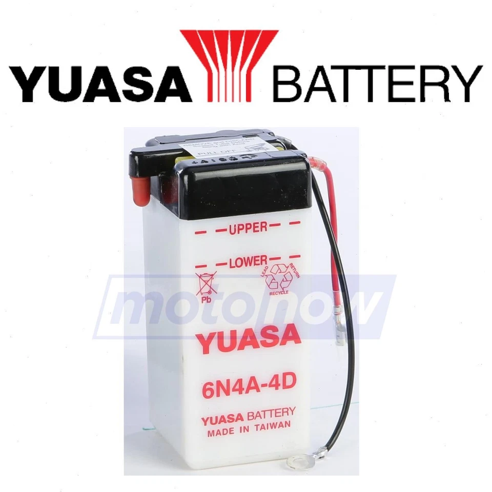 Yuasa Conventional 6V Battery for 1975-1976 Yamaha RS100 - Electrical pl Foto 1 de 4