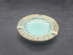Vintage MCM West German Pottery Ashtray W. 303/16 303-16 Ceramic Green Dish Rare - Picture 1 of 7