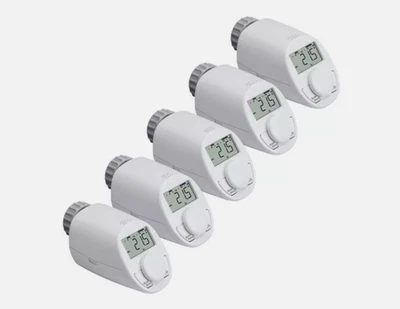 Eqiva 5er-Set Elektronischer Heizkörperthermostat Model N mit Boost-Funktion - Bild 1 von 4