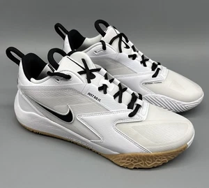 Nike Air Zoom Hyperace 3 Zapatos de Voleibol Mujeres 8.5 Hombres 7 Blanco Negro FQ7074-101 - Imagen 1 de 7