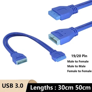 USB 3.0 19 / 20-Pin Motherboard Mainboard 20 Pin Male to Female Extension Cable - Picture 1 of 12