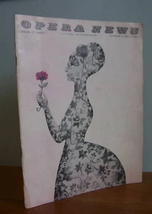 1962 OPERA NEWS; Der Rosenkavalier, Tom Daly Cover Art - Picture 1 of 1