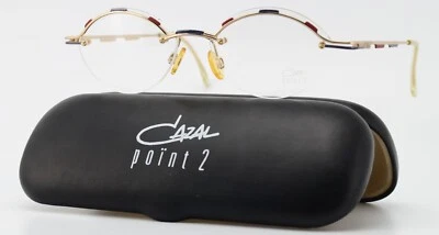 Marco Gafas CAZAL Modelo 400 Col. 780 52-15 135 Medio Borde Óptico Ovalado Dorado Azul Foto 1 de 4