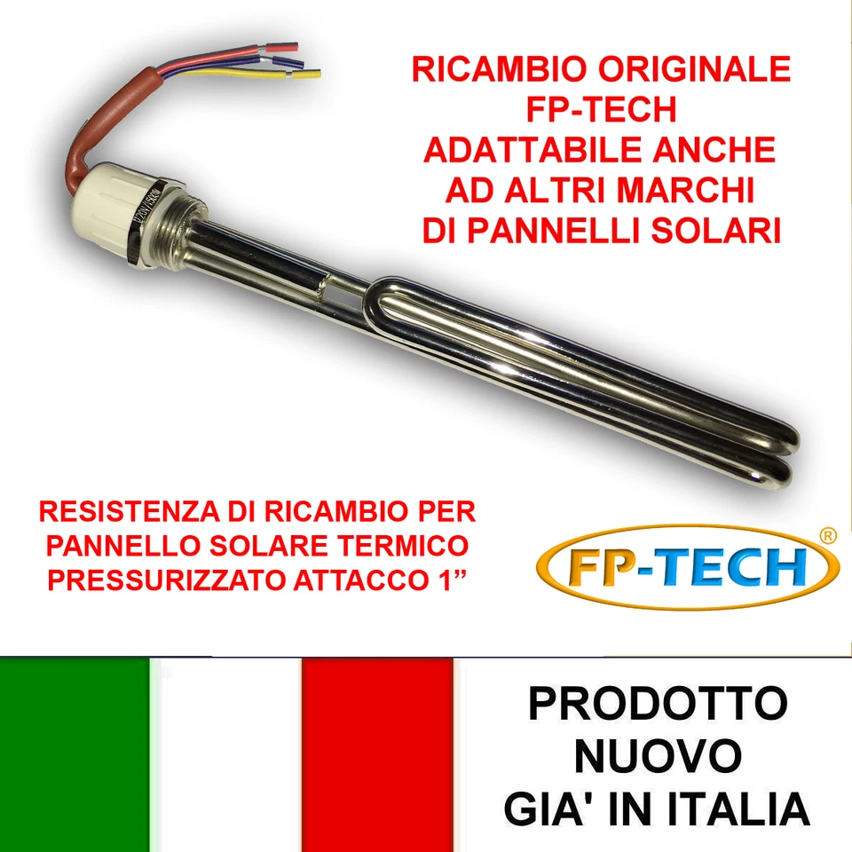 RESISTENZA 1500 W PER PANNELLO SOLARE TERMICO PRESSURIZZATO ACQUA CALDA NATUR 1" - Immagine 1 di 1