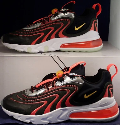2020 Nike Air Max 270 React ENG Aliens Black Topaz Gold Red SZ 9 ( CW7302-001 ) - Image 1 of 4