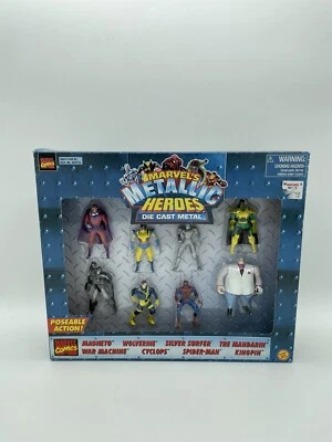 Figuras de ação Marvel Metallic Heroes 1998 metal fundido Toy Biz Marvel Comics - Imagem 1 de 4
