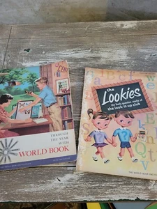 Vtg 2 The World Book The Lookoes And Through The Year - Picture 1 of 5