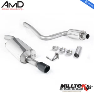 Ford Fiesta ST150 Milltek Exhaust Resonated Cat Back System SSXFD053 Black Tip - Picture 1 of 4