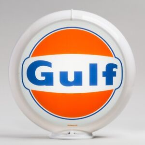 Gulf 1960 Logo 13.5" in White Plastic Body (G138b) FREE US SHIPPING