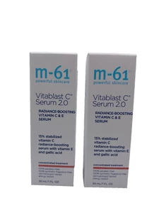 Lot/2 M-61 Powerful Skincare Vitablast C Serum 2.0 ~ 1 oz / 30 ml x 2 - Picture 1 of 2