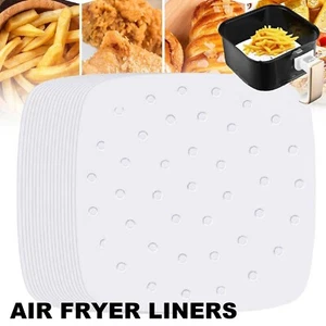 100PCS Air Fryer Disposable Paper Liner Set Non-Stick Pan Parchment Baking Paper - Picture 1 of 11